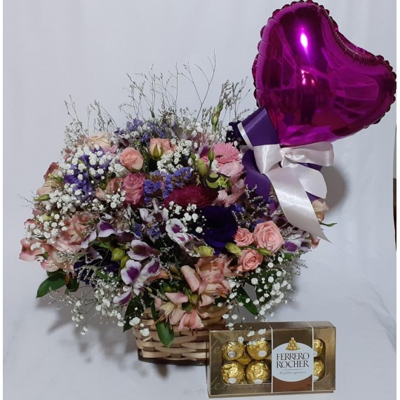 Mix de flores em tons Lilas MariaEduarda